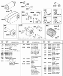 Muffler Shields Diagram and Parts List for  Briggs and Stratton Engine